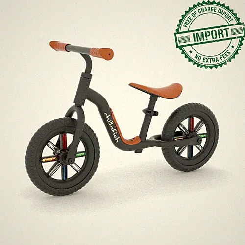 10" Chillafish Buzzi Balance Bike Kids 1.5 Years, Lightweight Toddler Bike,Black