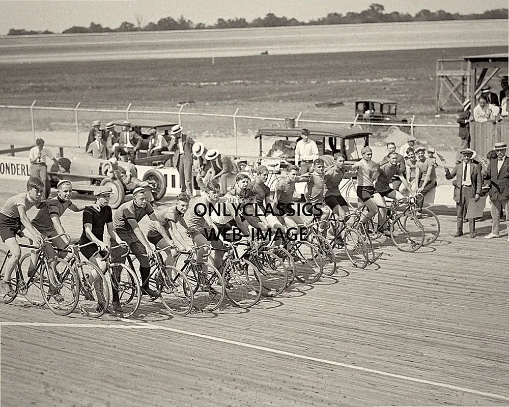 1926 BICYCLE RACING ATLANTIC CITY SPEEDWAY BOARDTRACK 8x10 PHOTO AUTO RACING CAR