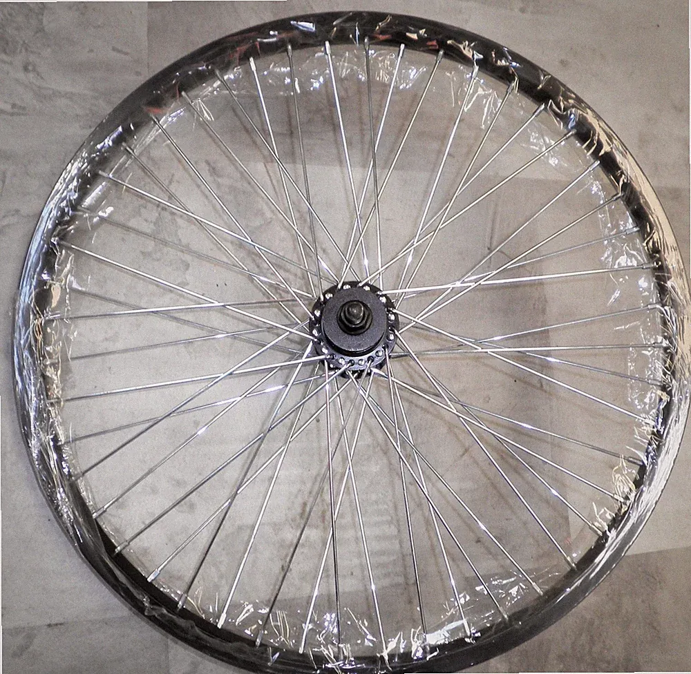 20" X 1.5/1.75 FRONT BLACK 10MM AXLE BMX BICYCLE RIM/HUB FW200361