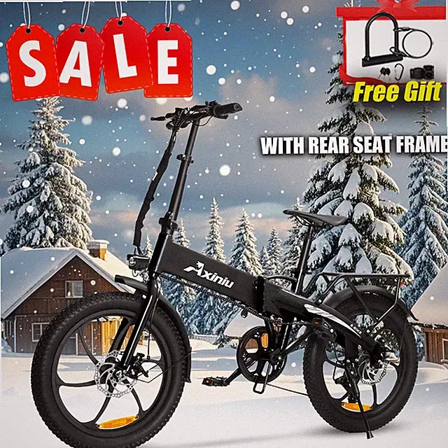 850W E-Bike 20" Electric Bike Fat Tire Folding City Bicycle -Commuter Ebike USA
