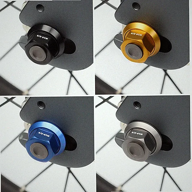 Aluminum Alloy Bike Hub Nuts 2PCS for m10 38 for Folding and Fixed Gear Bikes