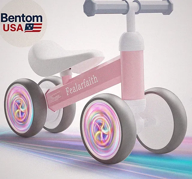 Baby Balance Bike for 1 Year Old Boys Girls, Toddler First Bike with 4 Colorful