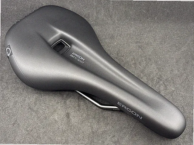 ERGON SM 10 Sport Stealth Gravel Saddle CroMo Rail Black 270mm x 140mm MSRP $99