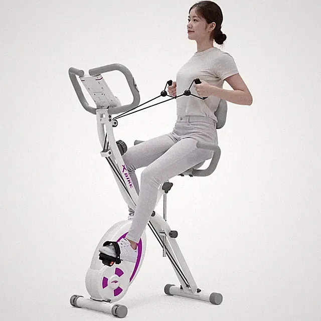 Folding Recumbent Trainer Bike LCD Screen Pulse Monitor Cardio Cycling Trainer