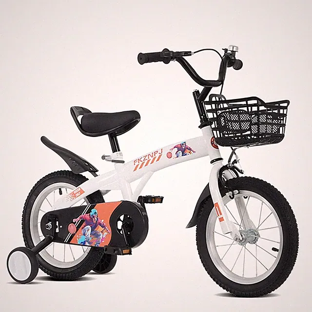 Kids Bike 18" w/ Training Wheels & Stand, Adjustable Saddle, Ages 5-10