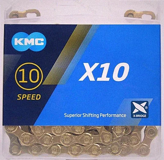 KMC X10 GOLD 10 Speed Chain 116 Link