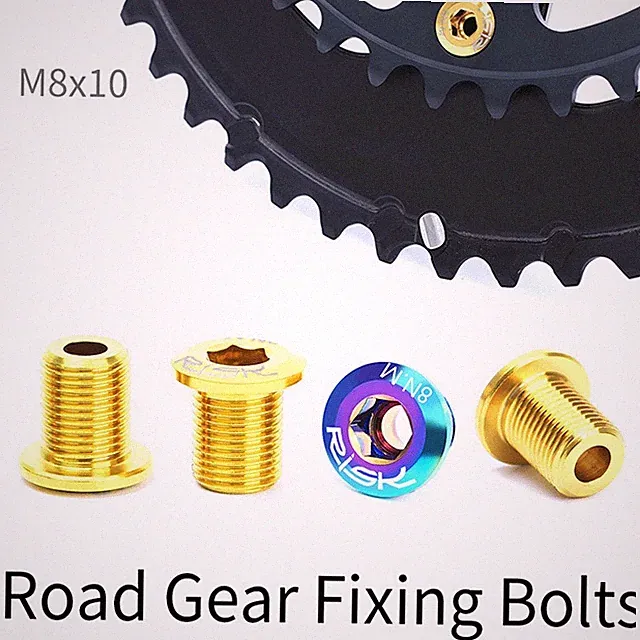M8x10 Road Bicycle Screws Chainring Bolts Fixed Gear For 105 UT DA Road Discs