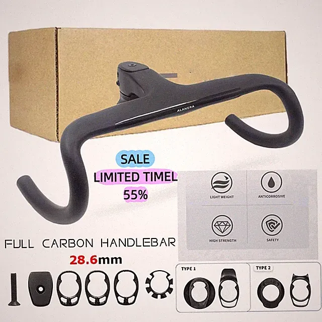 Road Bicycle Internal Cable Carbon Integrated Handlebar With Spacers Stem -10°
