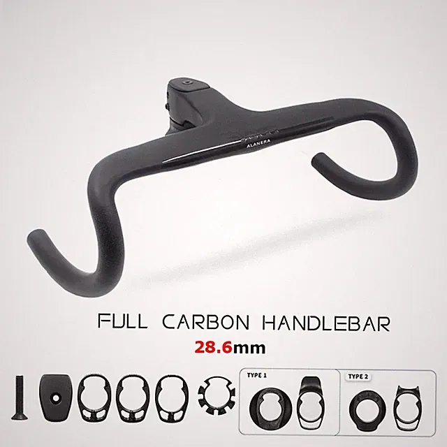 Road Bicycle Stem -10° Internal Cable Integrated Carbon Handlebar With Spacers