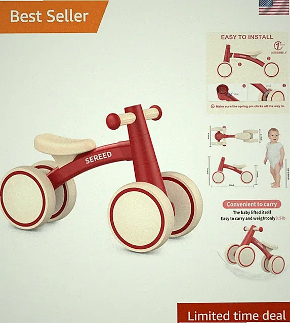 Safe, Lightweight Toddler Balance Bike - 10 Inch Wheels for Ages 12-24