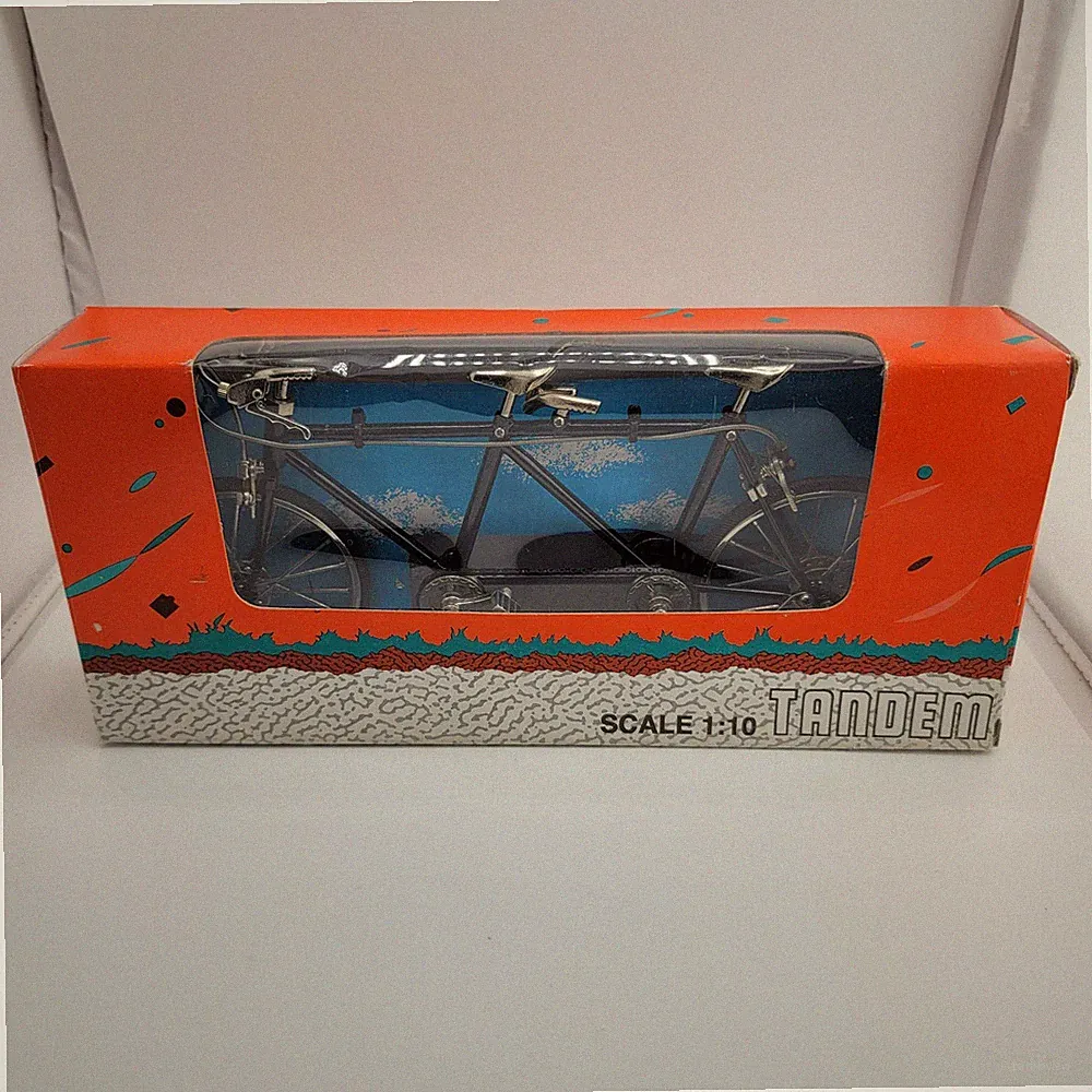 Tandem Bicycle Diecast Scale 1:10 Black Model NIB