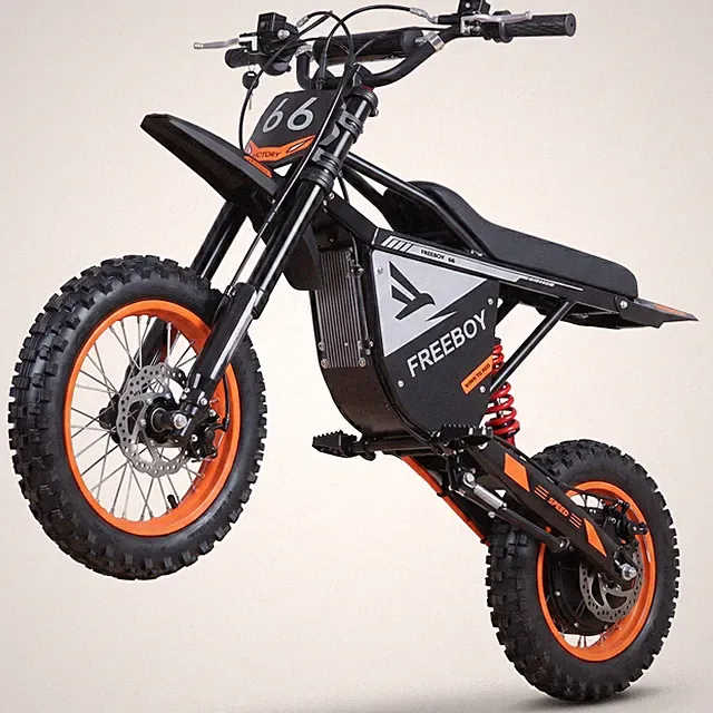 Y66 Electric Dirt Motorcycle 3000W 12''&10'' Fat Tire 48V30Ah 30Miles Off-Road